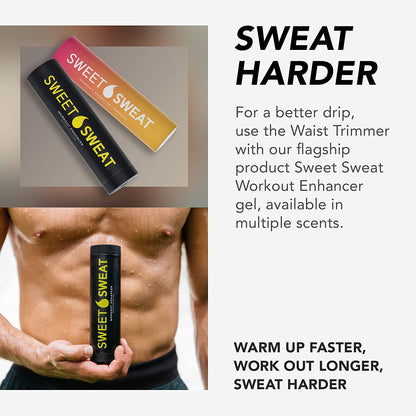 ® Sweet Sweat Waist Trimmer - Premium Sweat Enhancing Fitness Belt for Women & Men - 5 Adjustable Sizes