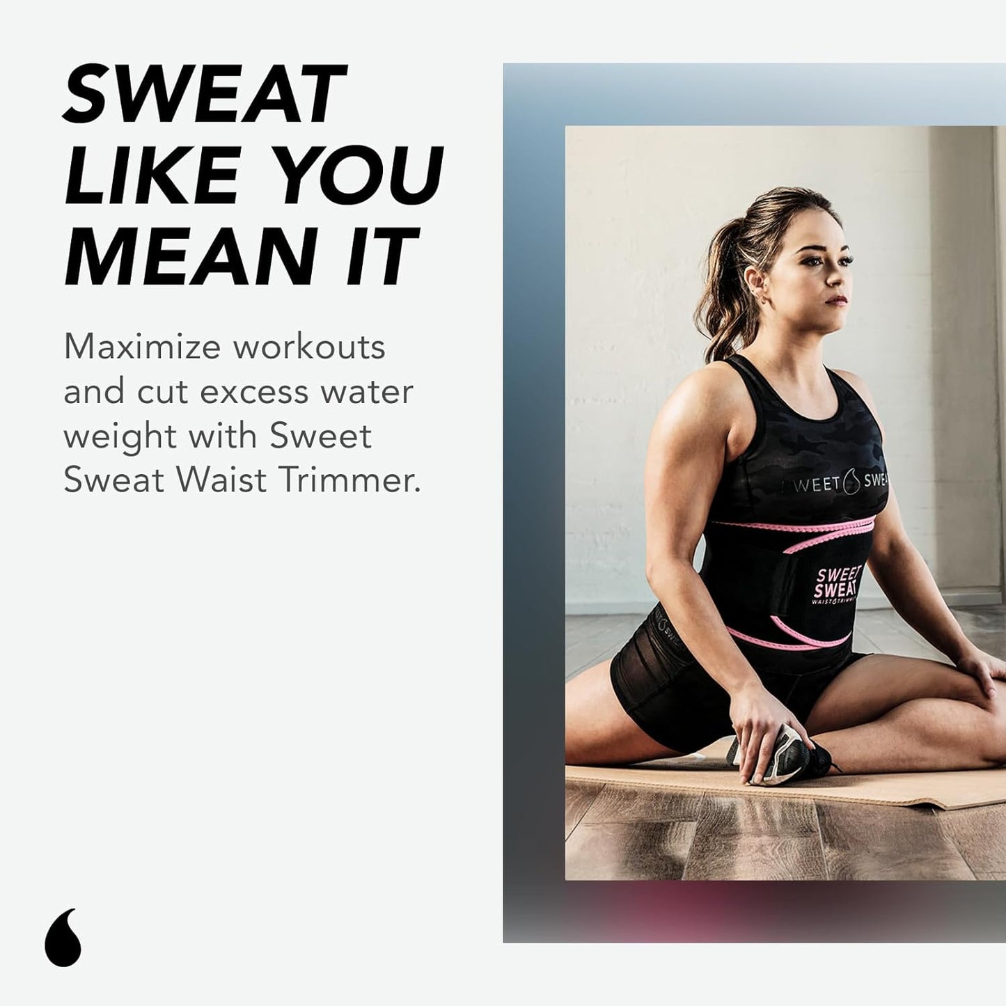 ® Sweet Sweat Waist Trimmer - Premium Sweat Enhancing Fitness Belt for Women & Men - 5 Adjustable Sizes