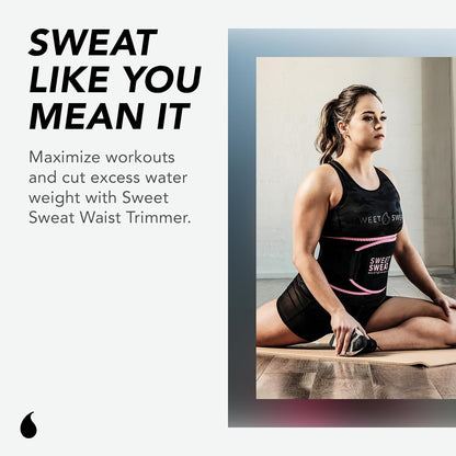 ® Sweet Sweat Waist Trimmer - Premium Sweat Enhancing Fitness Belt for Women & Men - 5 Adjustable Sizes