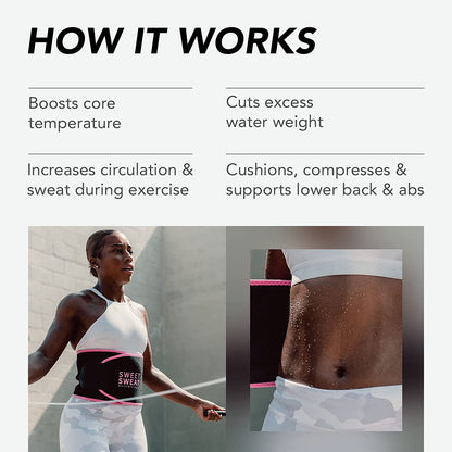 ® Sweet Sweat Waist Trimmer - Premium Sweat Enhancing Fitness Belt for Women & Men - 5 Adjustable Sizes